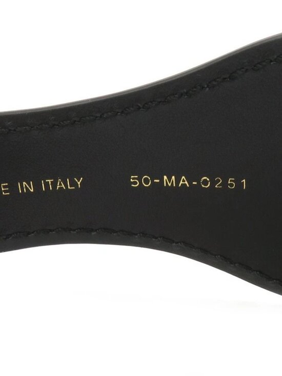 Christian Dior Belt Navy/Red/Off White/Gold Velor/Leather/Metal